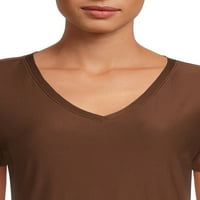 + ženska ležerna majica s printom debela majica zimska majica s okruglim vratom topla Mekana trendi donje rublje majica majica ženska