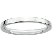 Prsten od čistog srebra poliran rodijem