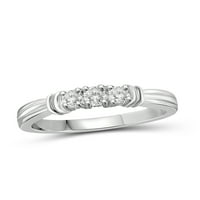 Dijamant 0. Prsten od bijelog kubičnog cirkonija od srebra od 0 karata za žene