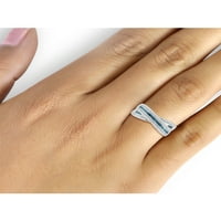 Dijamantni prstenovi za žene – karatni plavi i bijeli dijamantni nakit-prstenovi od sterling srebra za žene - prsten za žene