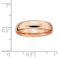 Polirani prsten od sterling srebra s ružičastom završnom obradom