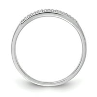 Prsten od srebra od rodija u Baguetteu s raznobojnim bijelim kubičnim cirkonijem